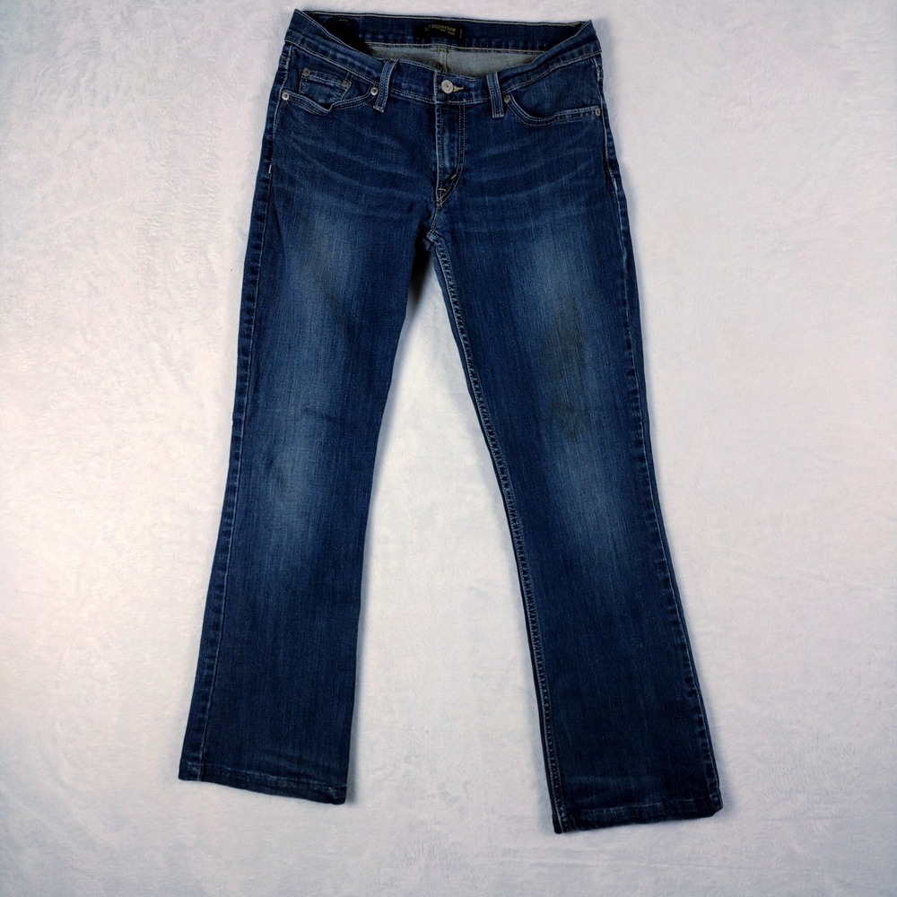 Levis 524 Too Superlow Bootcut Jeans Womens 9M Medium Wash Denim Low Rise